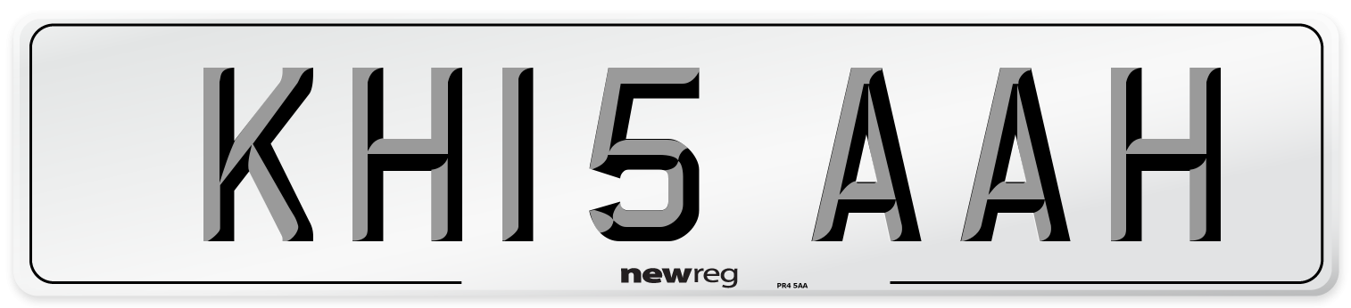 KH15 AAH Number Plate from New Reg